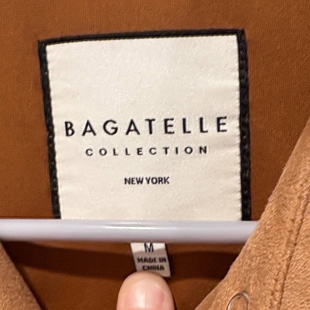 Bagatelle Women's Brown Suede Utility Jacket - Picture 2 of 10
